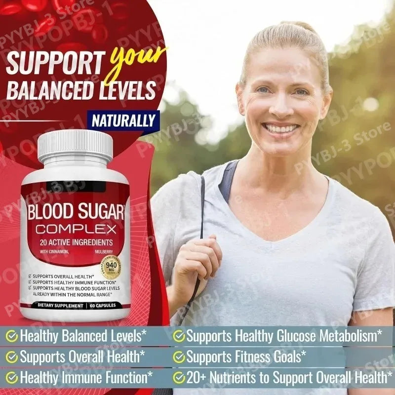 Blood Sugar Capsules Daily Wellness Supplements with Cinnamon & Alpha Lipoic Acid Ingredient Metabolic Balance Support 60 Count