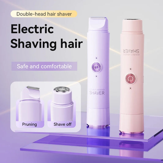 SoftAura Double Head Electric Epilator for Women Rechargeable Painless Hair Remover Shaver Body Private Bikini Gentle Trimming