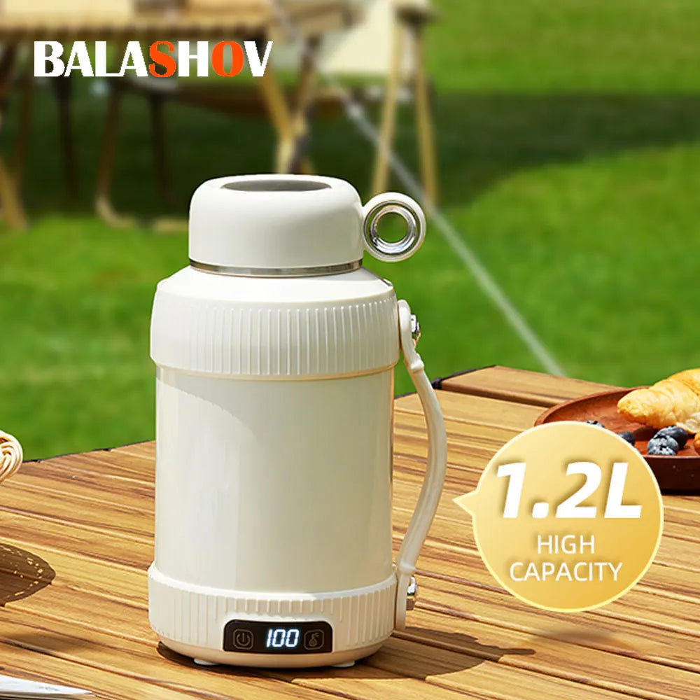 Mini Electric Kettle Water Thermal Portable Heating Boiler Travel Stainless Steel Tea Pot Coffee Milk Boiling Bottle Health Pot