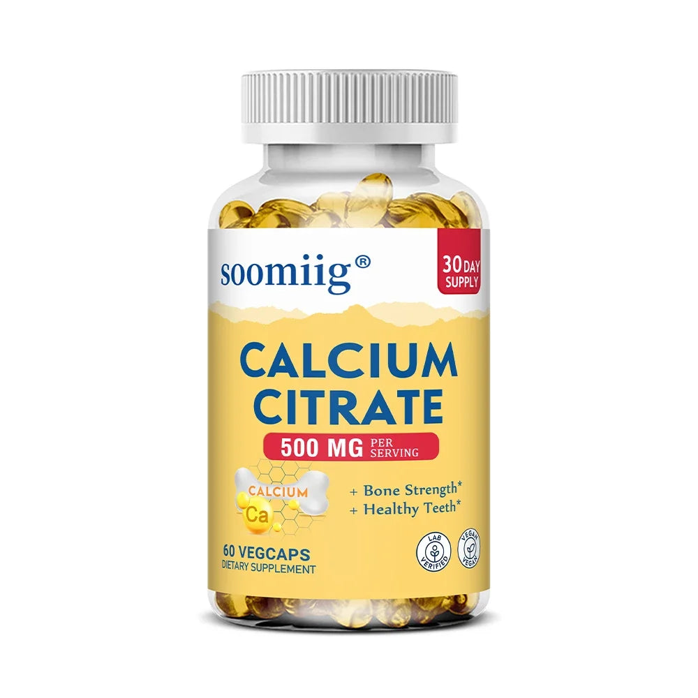 Calcium Citrate Capsules, Advanced Bone Support Blend, Gentle Digestion Formula, Vegan, Non-GMO