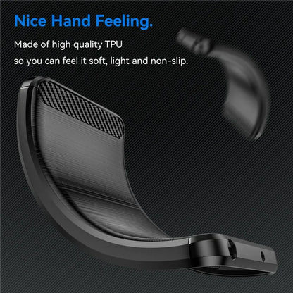 Carbon Fiber Texture TPU Case for Motorola Moto E13 E22 E22i E32 Edge 40 Neo 30 Fusion Shockproof Protective Cover Funda