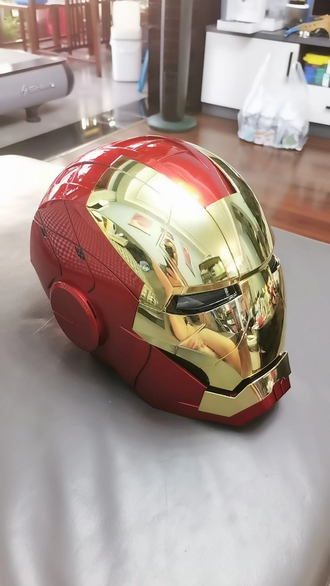 Marvel Avengers Iron Man Mk5 Helmet 1:1 Voice Control Mk50 Automatoc Cosplay With Led Light Electronic Close Ironman Helmet Gift