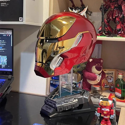 Marvel Avengers Iron Man Mk5 Helmet 1:1 Voice Control Mk50 Automatoc Cosplay With Led Light Electronic Close Ironman Helmet Gift