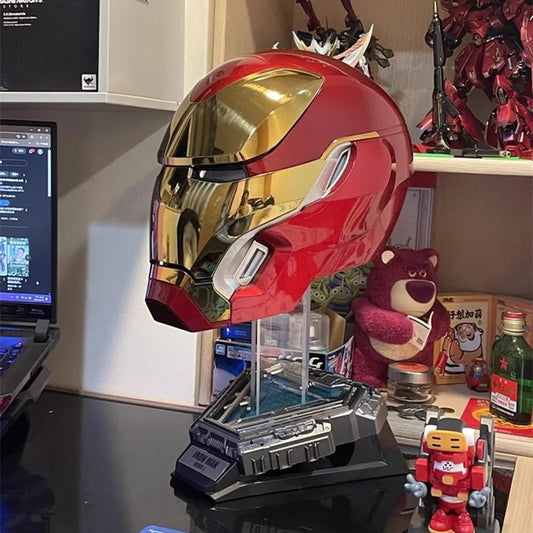 Marvel Avengers Iron Man Mk5 Helmet 1:1 Voice Control Mk50 Automatoc Cosplay With Led Light Electronic Close Ironman Helmet Gift