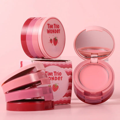 Natural Matte Face Blusher Velvety Smooth Lip Cream Cheek Blush Rouge Waterproof Makeup Makeup Blush