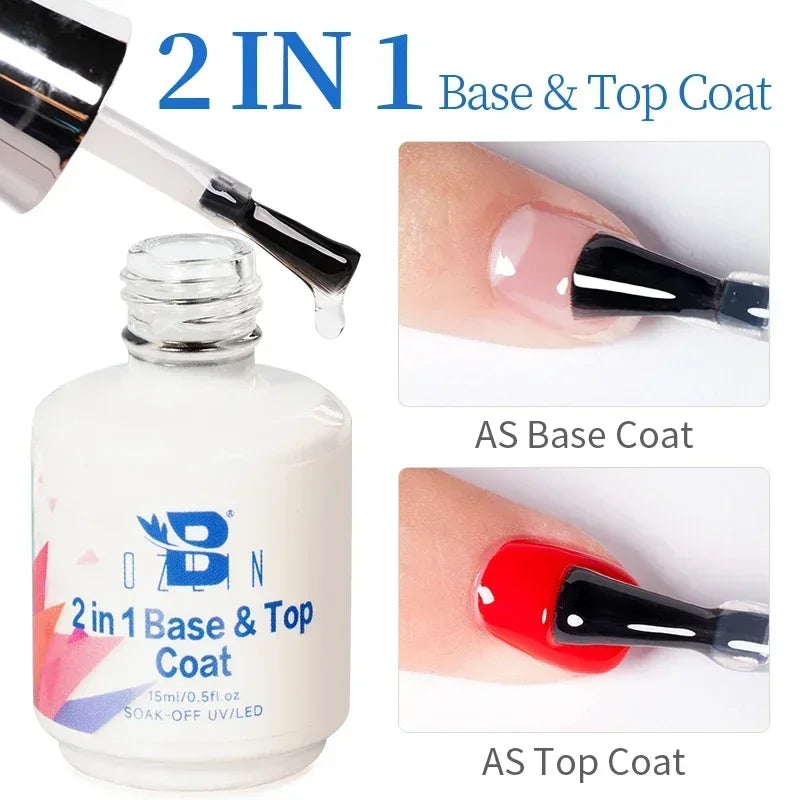 AWStorG 15ML Fiber Builder Nail Gel In A Bottle UV Semi Permanent Clear Pink Nail Strengthener Extension Construction Gel