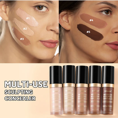 lakerain 5 color multipurpose concealer natural finish brighten skin tone cover dark circles concealer liquid