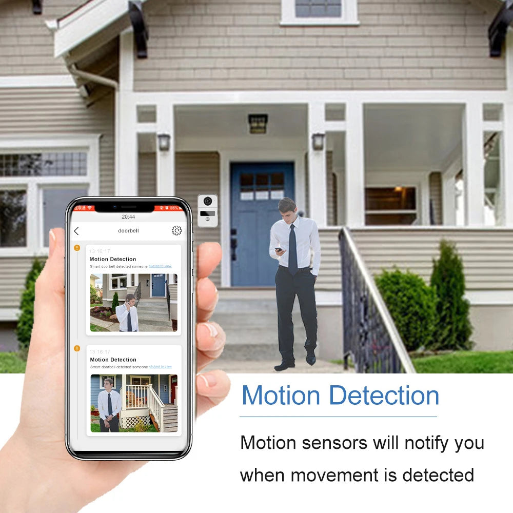 Tuya App 2.4G Wifi Wireless 1080P HD Video Doorbell Doorphone Villa Intercom Remote Door Lock Unlock Module 12V POE Connection