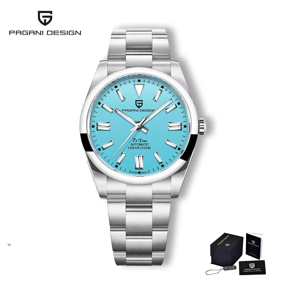 PAGANI DESIGN PD1690 Blue Men's Automatic Mechanical Watch Sapphire Glass 316Stainless Steel 100m Waterproof NH35A Clock Jubilee