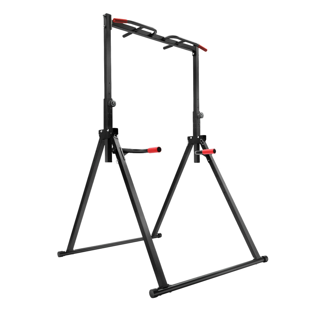 Adjustable Pull Up Bar, 200kg Load Foldable Home Gym Multi-Function Training Station with Parallel Bars for Strength Training