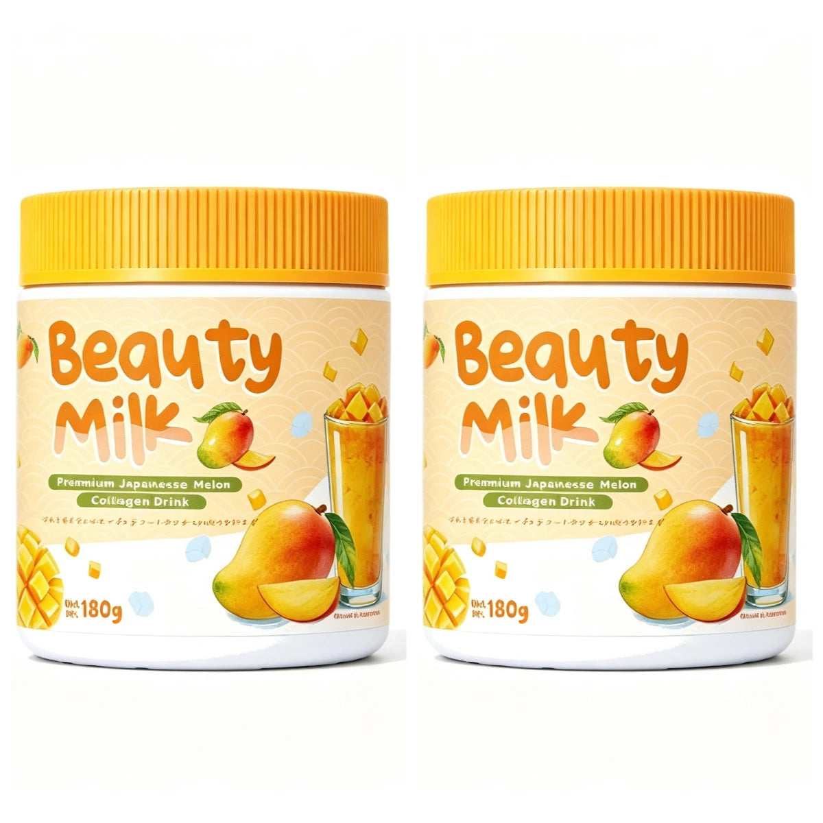 Beauty Milk Collagen Powder with Glutathione Hydrolyzed Marine Collagen Vitamin C Support Antioxidant and Skin Glow Net 180g Jar