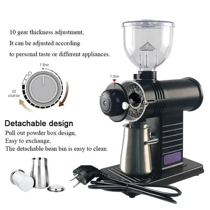 DIVEDEER Electric Coffee Bean Grinder Italian Hand Punch Small Household Coffee Bean Grinding and Crushing Machine