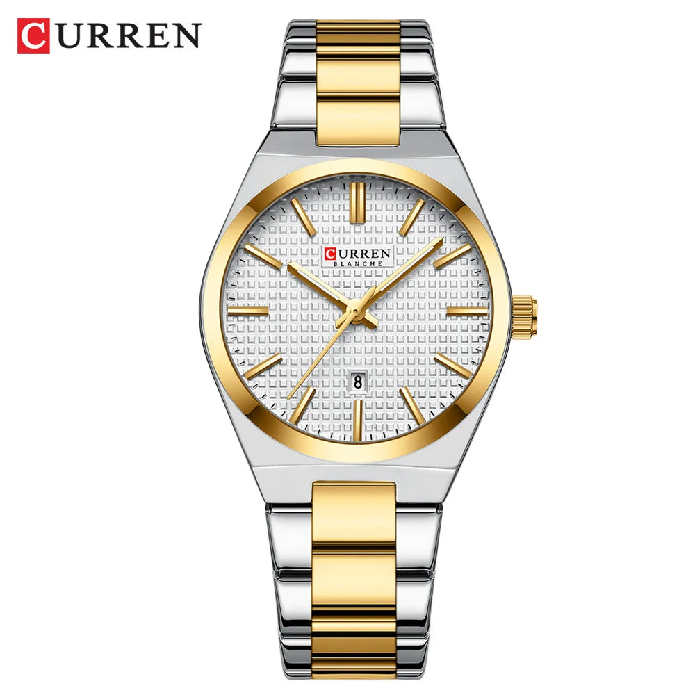 Curren 8439L Women Watch Casual Quartz 3-Hand Wristwatches Casual Luxury Waterproof Date Gifts For Girls