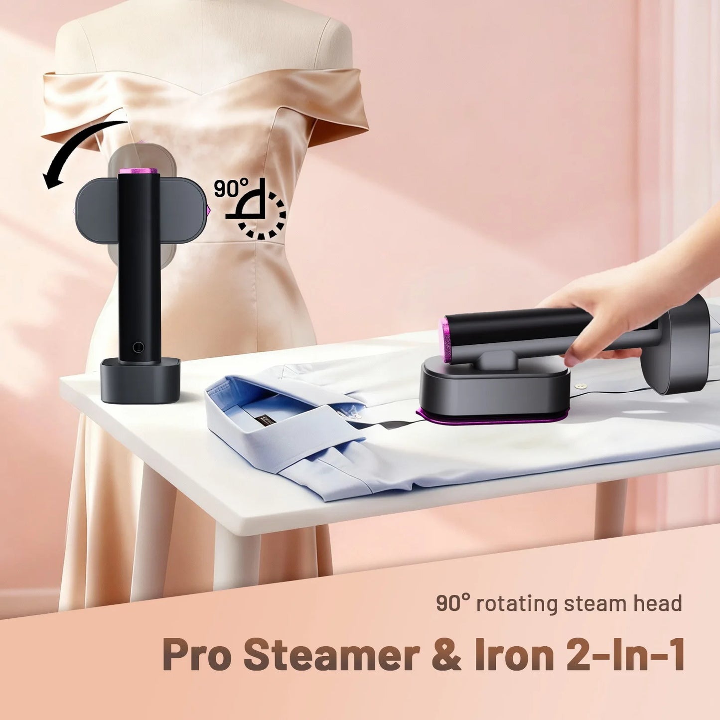 2026 NEW Portable Steam Iron Garment Steamer Portable Mini for Clothes Fast Heating Travel Garment Fabric Handheld Clothes Iron