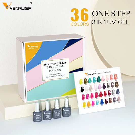 New Fashion Color Venalisa UV LED Nail Gel Polish Kit Vernish Color Gel Polish Nail Art Design Whole Set Nail Gel Learner Kit