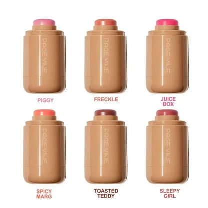 New2025 Blush Stick Cream PAGE VINE Pocket Lip Cheek Pocket Rouge Highlights to Brighten Natural Hydrating Korea Pink Cosmetics