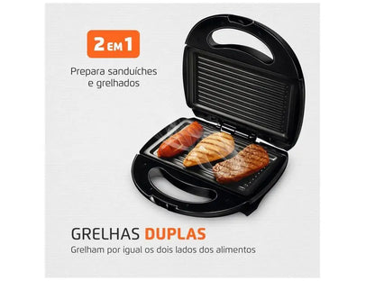 Sandwiches Mondial Fast Grill S-12 Black 750W - 220V