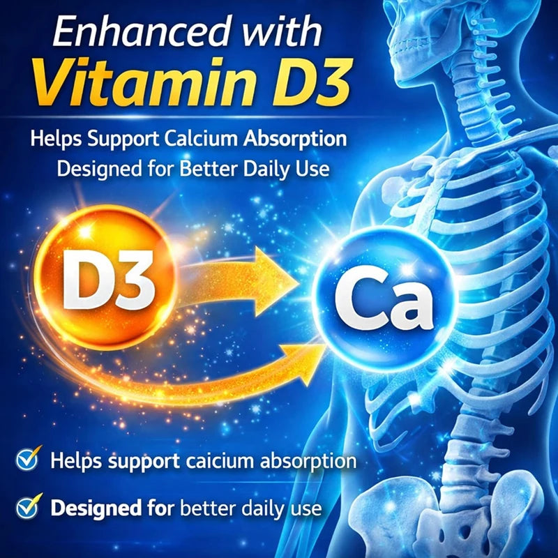 Calcium Supplements, with Vitamin D3 K2, Strong Bone Teeth Joints, Support Heart & Brain Health, for Immune System