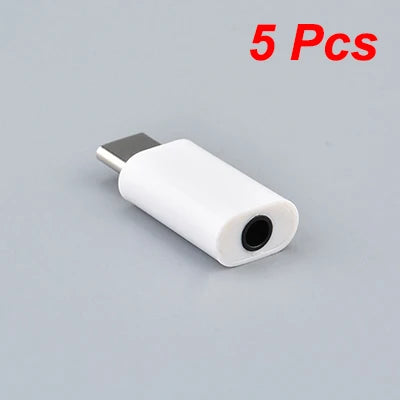 1-5PCS USB Type-C To 3.5mm Headphone Adapter 3 5 Mm Jack Adapter USB-C OTG for Huawei Honor Redmi Xiaomi 3 5 AUX Cable Adapter