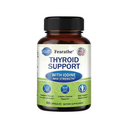 Thyroid Supplement for Men and Women - Thyroid Health, Metabolism, Energy and Focus Formula - 120 Capsules,Non-GMO