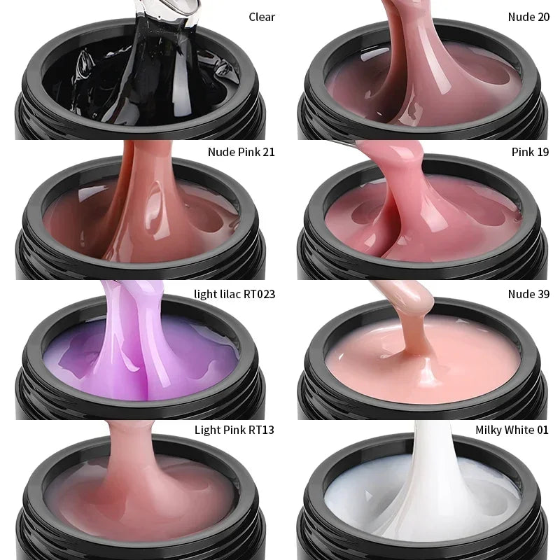 MSHARE 50ML Self Leveling Extension Nail Gel Set UV Led Construction Gel For Manicure Extend French Nail Art Build Nail