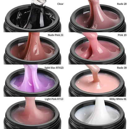 MSHARE 50ML Self Leveling Extension Nail Gel Set UV Led Construction Gel For Manicure Extend French Nail Art Build Nail
