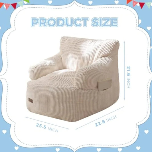 Bean Bag Chair Stuffed Toddler Bean Bag Sofa with Filler Bean Bag Chair for Boys and Girls Lazy Sofa with Pocket Floor Chair fo Merit Sell