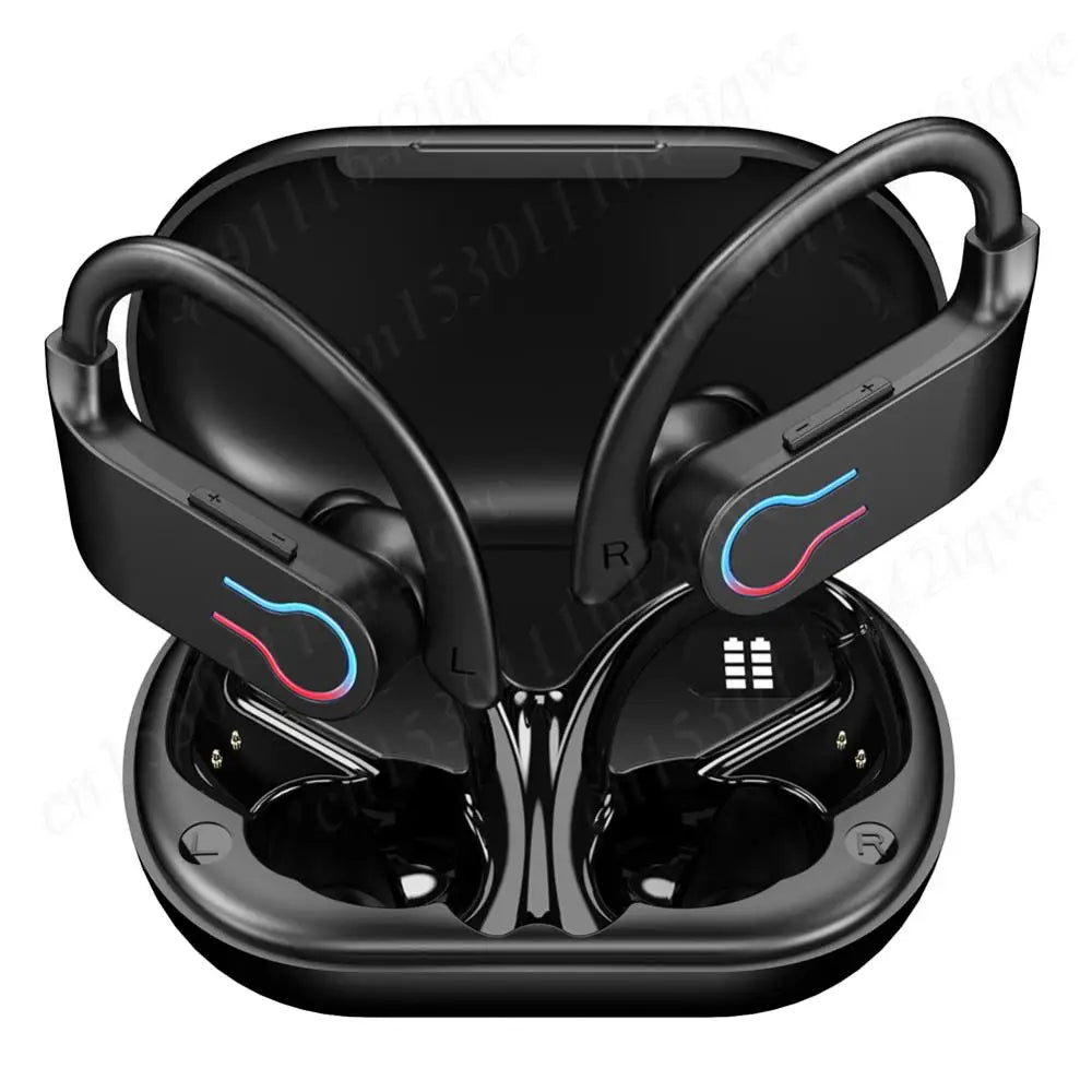Q63 Wireless Earbuds Bluetooth 5.3 Headphones with Earhooks Built-in Mic Earphones Waterproof Headphones Ear Buds for Sports