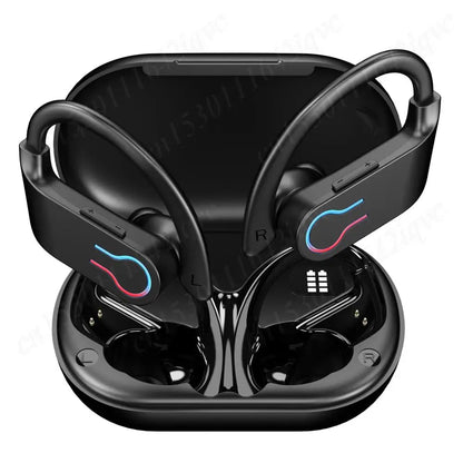 Q63 Wireless Earbuds Bluetooth 5.3 Headphones with Earhooks Built-in Mic Earphones Waterproof Headphones Ear Buds for Sports