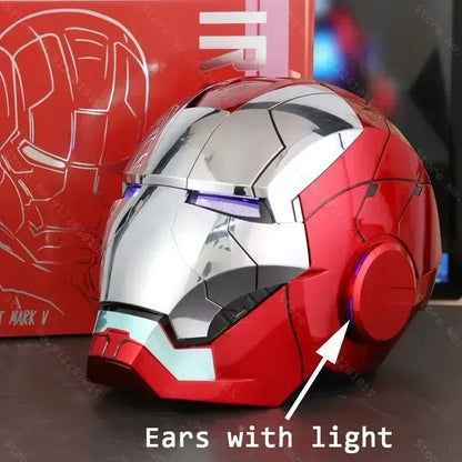 Marvel Avengers Iron Man Mk5 Helmet 1:1 Voice Control Mk50 Automatoc Cosplay With Led Light Electronic Close Ironman Helmet Gift