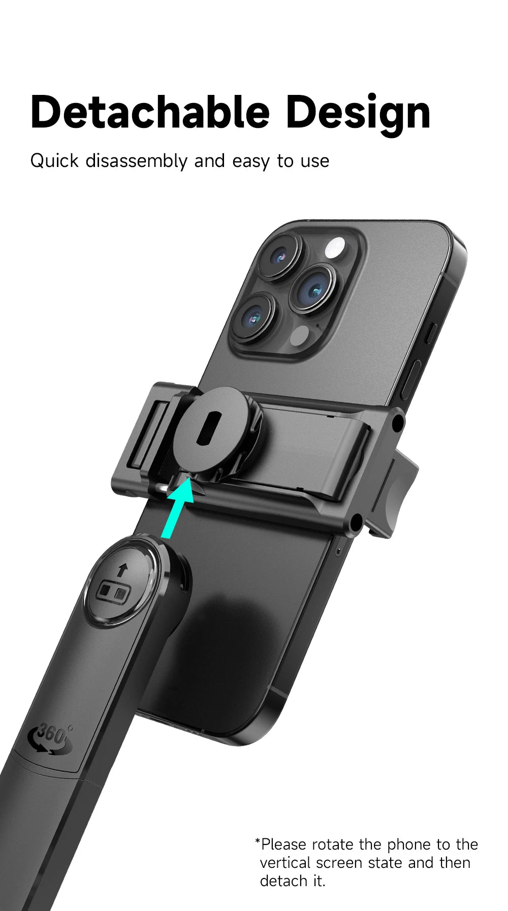 C17 Tripod 360°Auto-Rotation AI Tracking Remote Control Bluetooth Shooting Quadrapod Selfie Stick Stabilizer Optional Fill Light