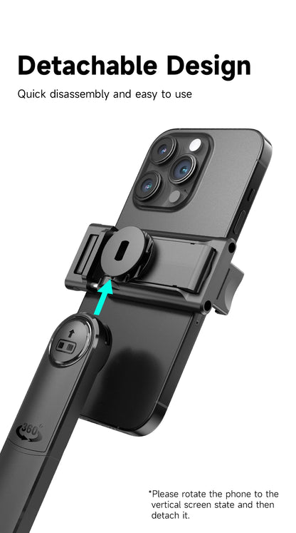 C17 Tripod 360°Auto-Rotation AI Tracking Remote Control Bluetooth Shooting Quadrapod Selfie Stick Stabilizer Optional Fill Light