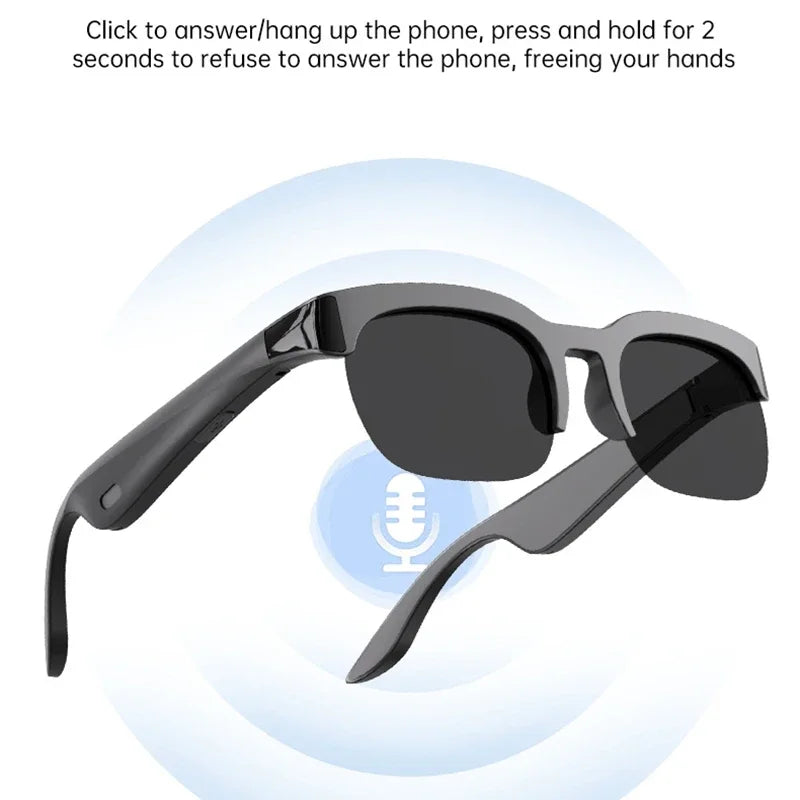 XG89 Smart Sunglasses Bluetooth Enabled UV Protection Voice Control Real-Time Translation Wireless Bluetooth Translation Eyewear