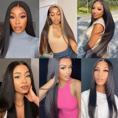 FUGANGXIU U Part Straight Wigs Human Hair No Leave Out 30 inches Glueless Wig Brazilian Hair Straight U Part Wig Natural Color
