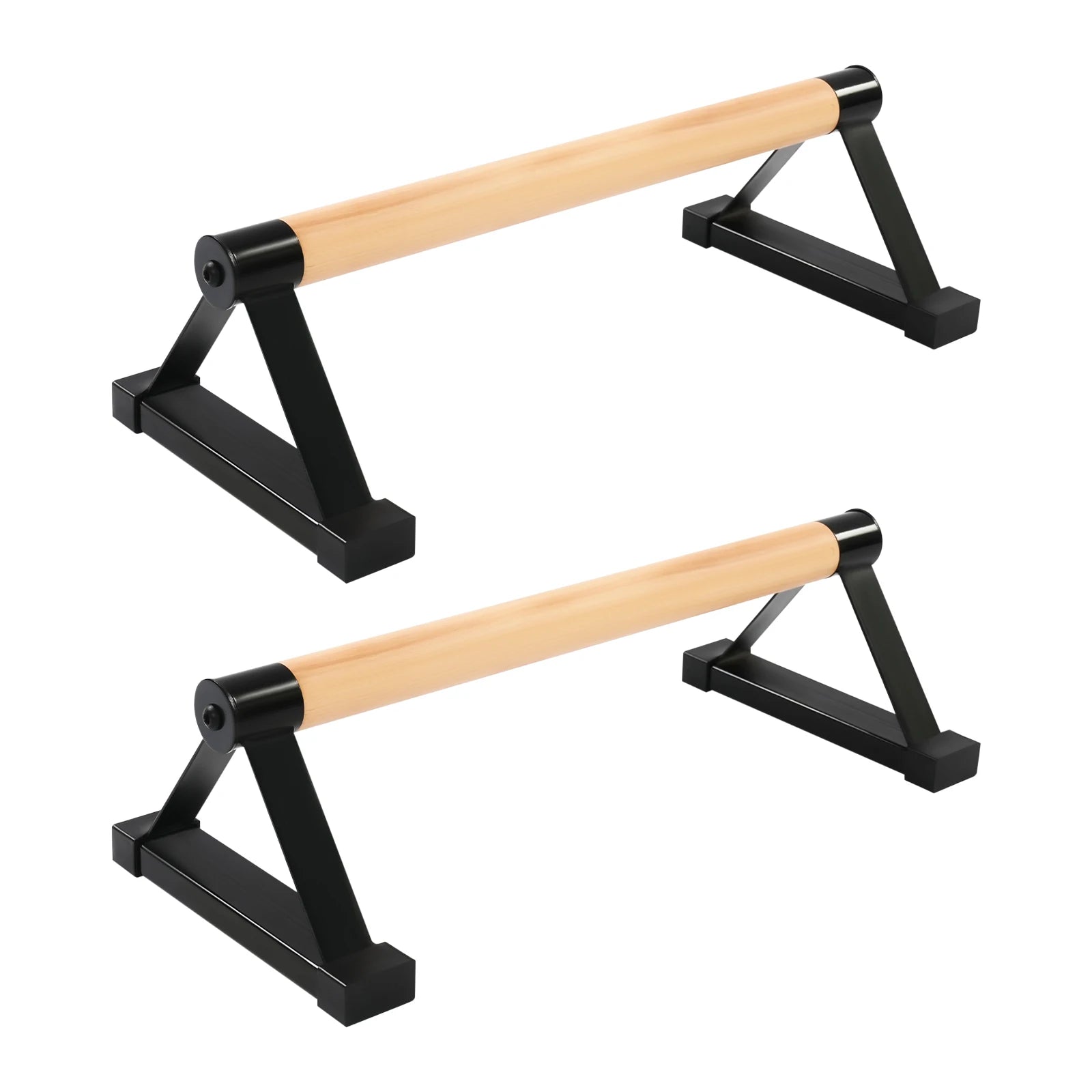 Wood Push up Bars, 50cm Handstand Bars for Calisthenics, Triangle Pushup Stands Bars Bearing 400kg for Home Office Gym