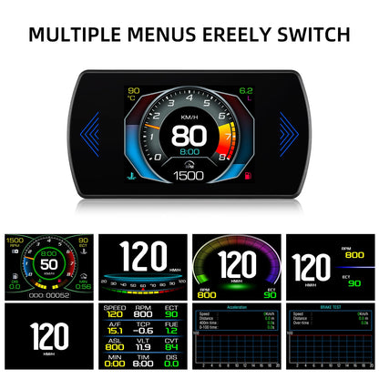 OBD2 Gauge P12 HUD Head Up Display Car Digital Auto Diagnostic Tools Digital Meter Speed RPM Water Temp Fuel consumption Voltage