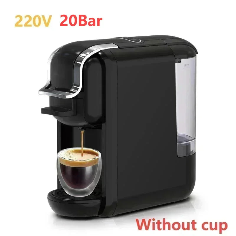 110V 220V 1450W 600ml 19-20Bar 4In1 Multi Capsule Coffee Machine Cold Hot Milk Italian Portable Nespresso Capsule Coffee Machine