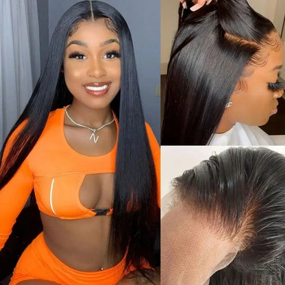 Ready To Wear Brazilian Bone Straight Glueless Wigs 13x4 13x6 HD Lace Front Human Hair Wig Pre Plucked Hair 5x5 Lace Closure Wig