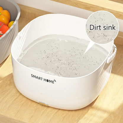 Ultrasonic Vegetable Washing Machine Household Food Remove Pesticide Residues Washer Kitchen Fruit Dirt Cleaning Purifier Basket