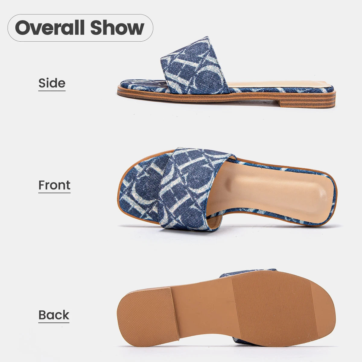 CHCH Summer fashion retro design new women's shoes non-slip sandals slippers letter design casual sandals slippers casual