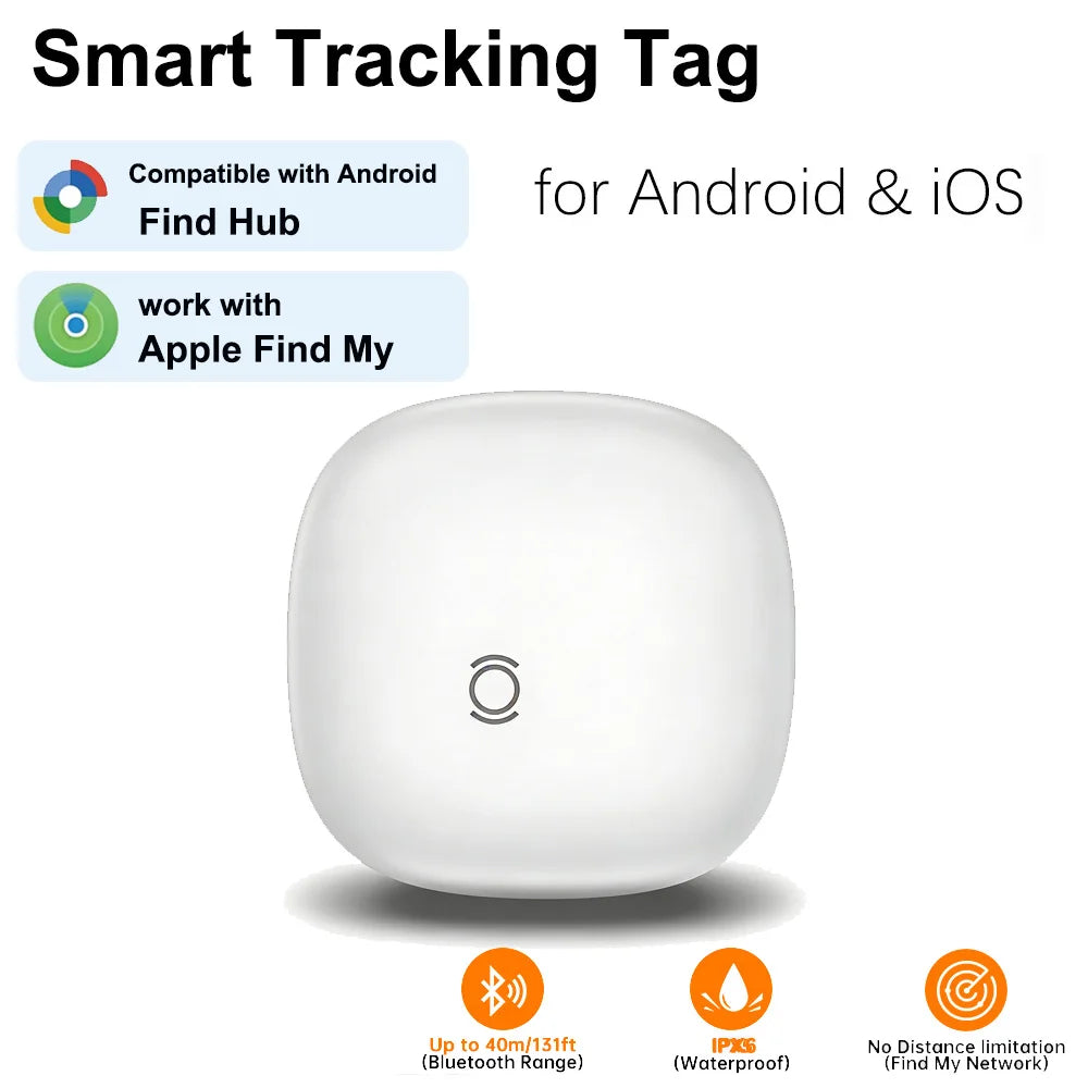 New Air Tag Tracker Dual System Bluetooth Smart Tag Compatible with Apple Find My IOS & Google Find Hub Android,80-100dB Alarm
