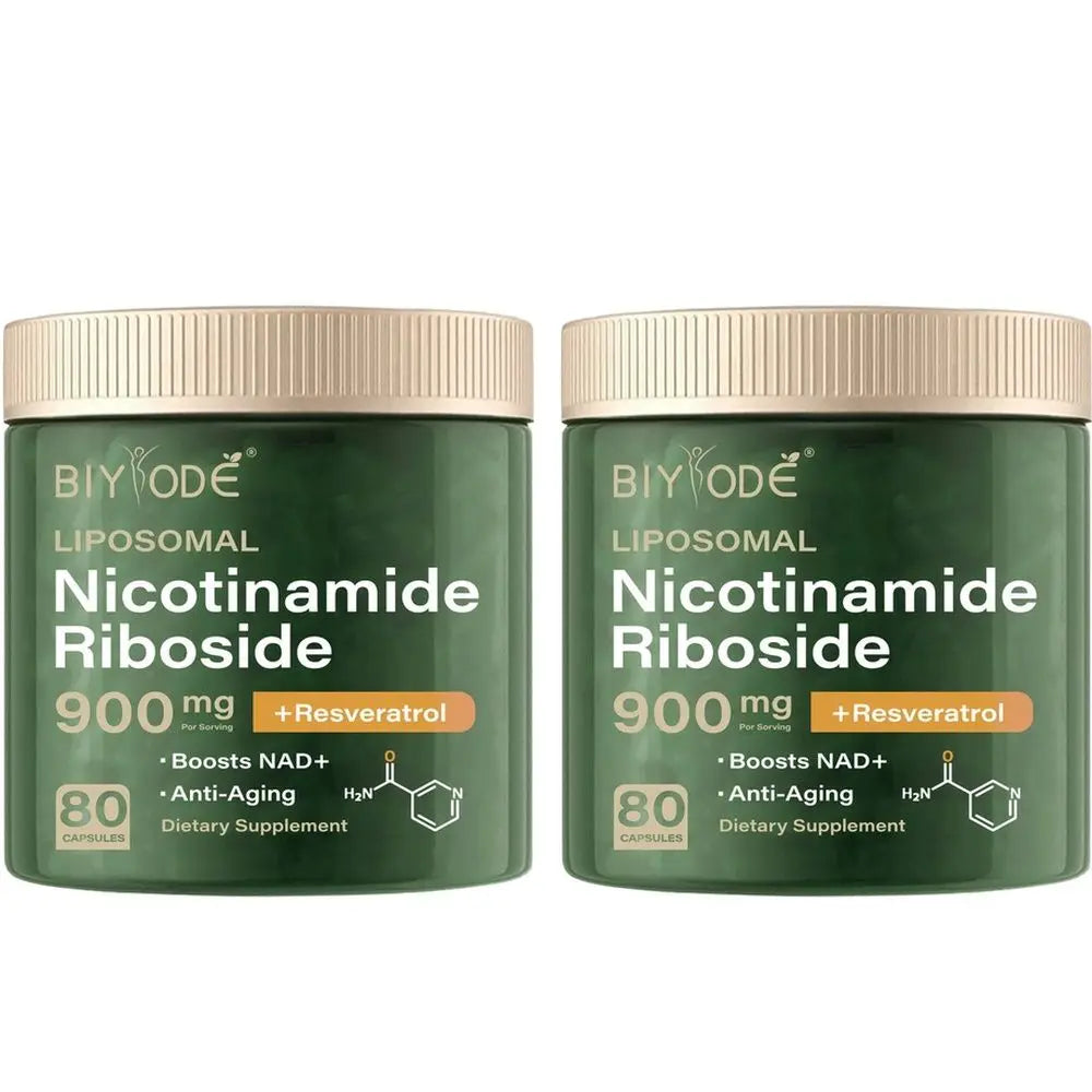 BIYODE Liposomal Nicotinamide Riboside Capsules with NAD+ Boost and Quercetin Phytosome and Trans-Resveratrol 80 Capsules