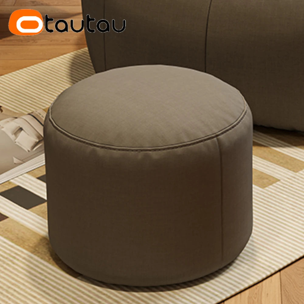 OTAUTAU Cotton Linen Bean Bag Chair with Filling Corner Beanbag Pouf with Ottoman Adults Kids Floor Sofa Nest Couch SF153