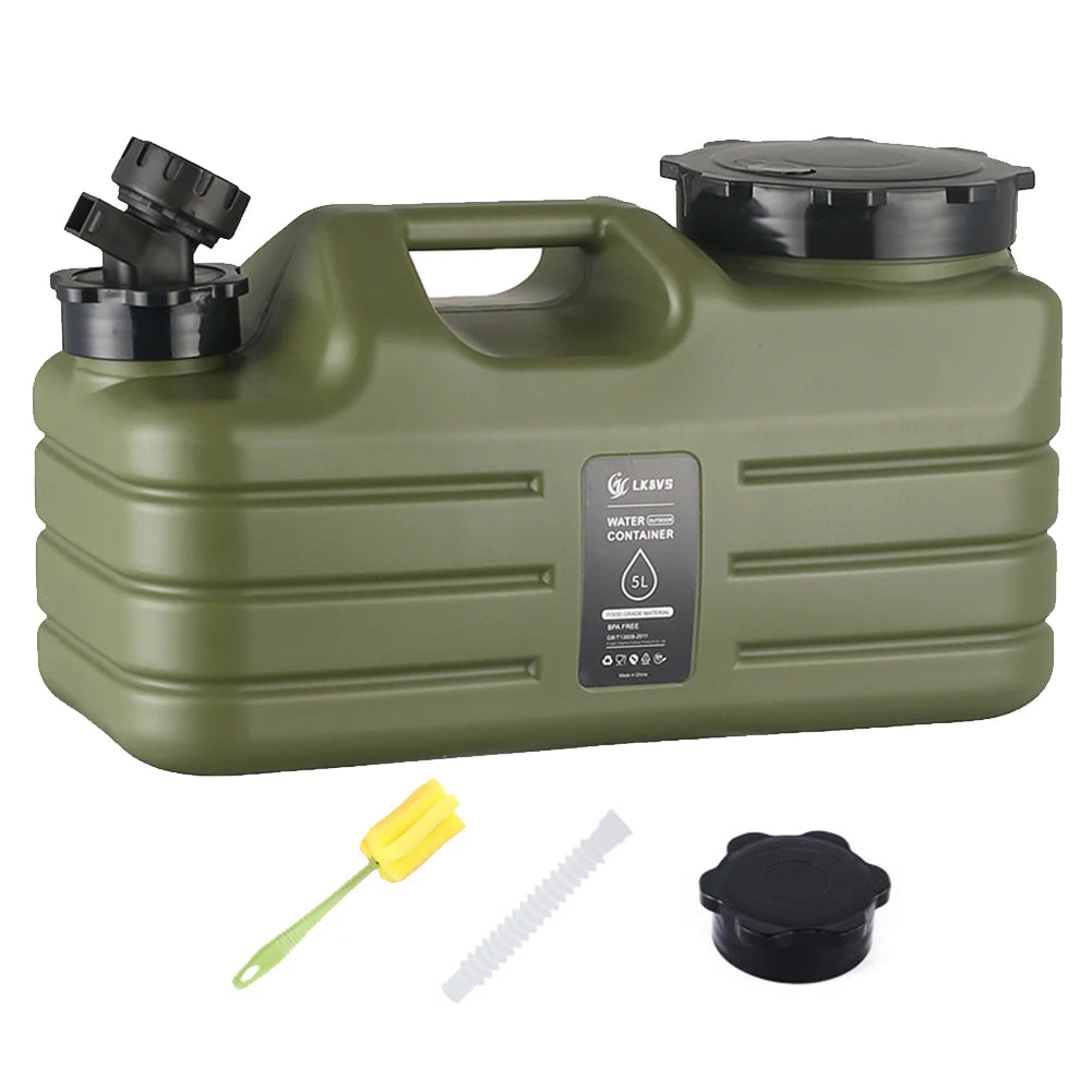 5L Water Storage Container with Faucet Drinking Water Bucket Large Capacity Water Dispenser Carrier for Vehicle Car Camping - Merit Sell