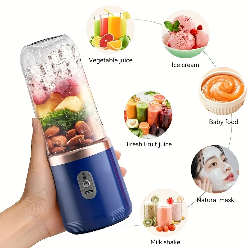 400ml Electric Juicer Double Cup Portable USB Fruit Blender Mixer for Juice Milkshake Smoothie Making Multifunction Juice Maker
