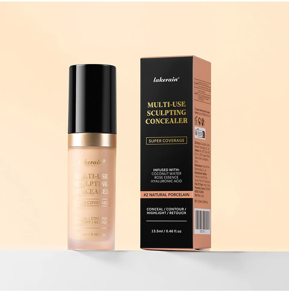 lakerain 5 color multipurpose concealer natural finish brighten skin tone cover dark circles concealer liquid
