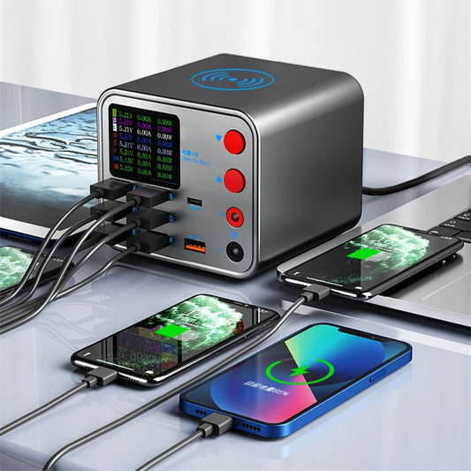Multifunction 8-port Charger for Mobile Phonewith Short Circuit Repair Function Smart Wireless Fast Charging Tool - Merit Sell