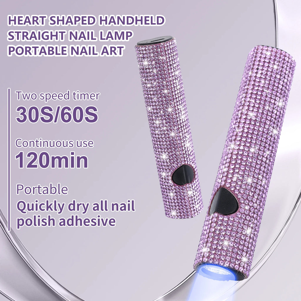 A hand-held nail dryer with drill, portable gel nail dryer with USB cable, rechargeable special nail lamp and professional nail