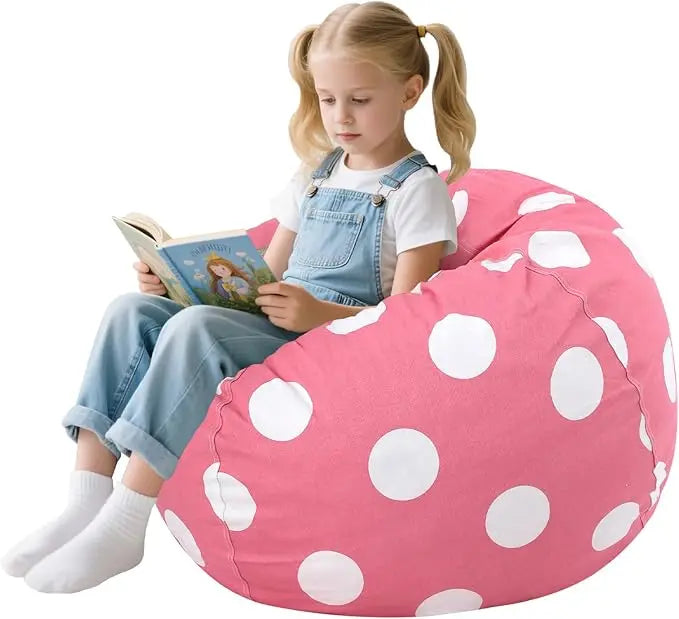 COMAX Bean Bag Chair for Kids, Stuffed Toddler Couch for Boys and Girls, Corduroy Lazy Sofa Filler with Shredded Sponge Accent C