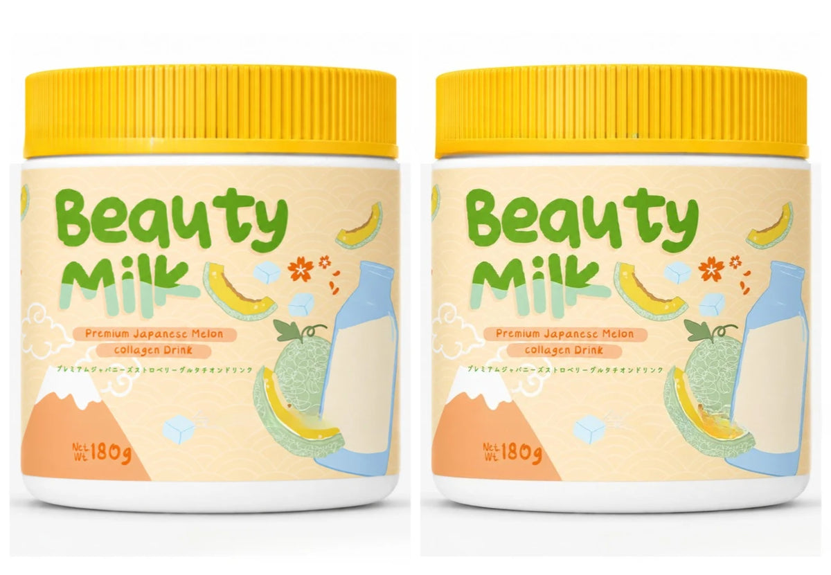 Beauty Milk Collagen Powder with Glutathione Hydrolyzed Marine Collagen Vitamin C Support Antioxidant and Skin Glow Net 180g Jar